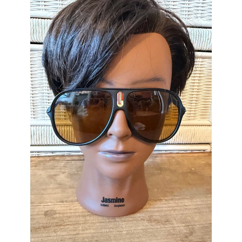 Strike King Lures Aviator Sunglasses Matte Black Amber Lens Sport Fishing 126